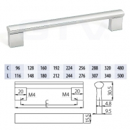 Ручка мебельная UA-BO-311-320-05 алюминий GTV (00873)